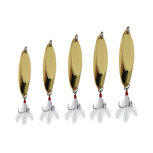 TideC™ 5-Pack Spinner Lures – All-Water Metal Baits