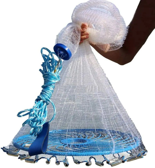 TideC™ Easy Throw Cast Net – Fine Mesh (Saltwater Ready)